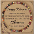 Inspirational Gifts Bracelets for Women: Mothers Day Birthday Gifts for Mom Women Friends Sister - Healing Natural Stone Beads Bracelets Thinking of you Get Well Soon Gift for Women - color: A-S JASPER STONE-RETIREMENT
