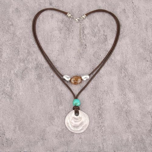 Chunky Necklace for Women Boho Pendant Necklace Statement Western Choker Necklaces for Women Vintage Bohemian Jewelry - style: Boho Rope Necklace