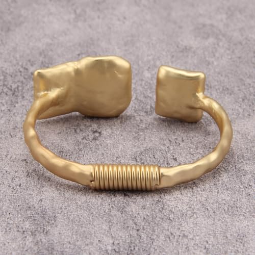 Gold Cuff Bracelet for Women Silver Beaded Bracelets Open Bangle Stackable Stretch Bead Bracelet Boho Jewelry Gifts for Wife Couple - style: Vintage Cuff Bracelet