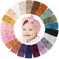 Jesries 22 PCS Baby Headbands Soft Nylon Hairbands with Bows Girls Hair Accessories for Newborn Infant Toddler Kids Handmade - color: Purple