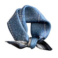 Aufeel Women's 100% Pure Mulberry Silk Small Square Scarf - Neckerchief Women - Silk Headscarf - 21" x 21" - color: Grey Blue