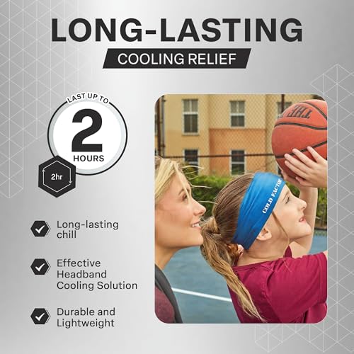 COLD FACTOR Cooling Headband for Women and Men – UPF 50+ Advanced Evaporative Comfort, Instant Cooling Sweatband for Outdoor Sports, Fitness, Yoga, Hiking, Running, and Workout - color: Bomb Pop