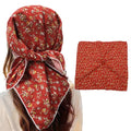 Bandanas for Women Men 21"x21" Floral Headband Scarf Versatile Hair Bandana Square Head Scarf - color: Burnt Orange