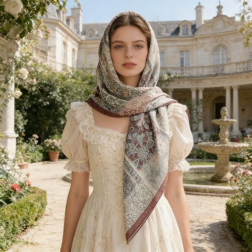 41" Large Square Scarf Hairscarf Fashion Scarves Hair Wrapping Scarfs Night Sleeping Headscarf for Women B06 - color: B0620