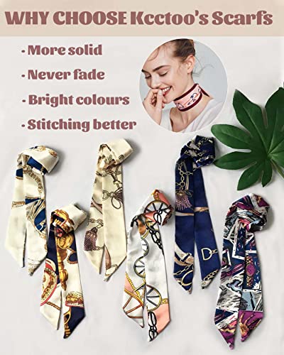 kcctoo 2/6/10Pack Scarf Bags for Women Handbag Scarfs Band Hair Neck Scarves Fashion Gifts - color: Colorful - 6pcs