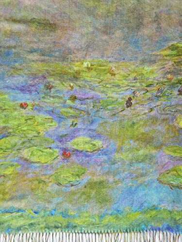 VENVSBEE Reversible Scarf Soft Large Shawl Wrap Blanket Double Sided Art Print Warm Pashmina Stoles Klimt Van Gogh Gifts - color: Art 11