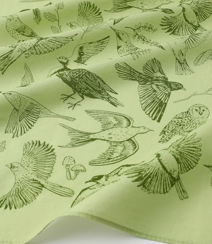 21"x21" Soft Cotton Bandana for Men and Women Unisex Head Wrap Scarf Headband Face Mask for Outdoor - color: Qm-green Birdland