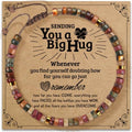 Inspirational Gifts Bracelets for Women: Mothers Day Birthday Gifts for Mom Women Friends Sister - Healing Natural Stone Beads Bracelets Thinking of you Get Well Soon Gift for Women - color: A-C JASPER STONE-BIGHUG