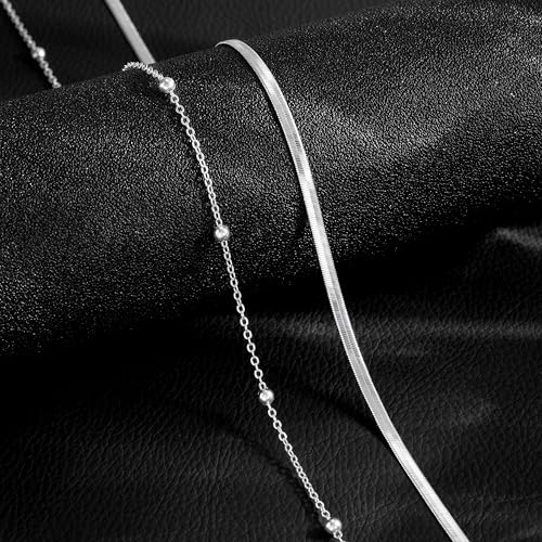 CHESKY 14K Gold Plated Silver Plated Waist Chain for Women, Layered Belly Belt Chains Beach Waist Beads Chain Waterproof Snake Cuban Body Chain Summer Jewelry Accessories for Women - style: snakebead-sl