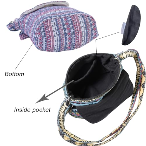 Satchel Saddle Pocket Swing pack Bag Collection Messenger Shoulder Bag Travel Purse Wallet - color: Multiple Pattern P