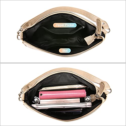 Loiral Small Purse for Women, Retro Classic Tote HandBag Shoulder Bags Clutch Purse - color: Nude