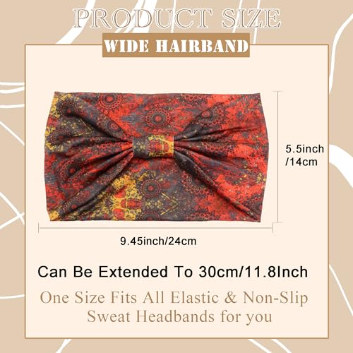 Boho Headbands For Women Fashion Wide Head Band Knoted Sweatband Turban Stretch Hair Bands Yoga Running Elastic Headband Stylish Wrap Headbands Hair Accessories for Teen Girls 3 Pack - color: Style 67