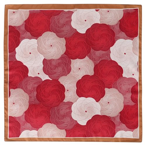 Stlvoll 27.5" Silk Neck Scarf of Women's Fashion Head Scarf Square Neck Satin Scarfs for Bag Hair Scarves Gift - color: Red