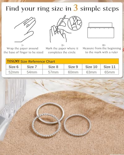 Gold Silver Rings for Women Non Tarnish Stackable 1.3mm Thin Gold Ring 14K Gold Plated Dainty Ring Set Trendy Thumb Pinky Ring Wedding Bands Promise Engagement Gold Jewelry Gifts Size 6-11 - color: silver rings