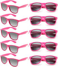 Eyegla Sunglasses Bulk Party Sunglasses Pack 80s Shades Eyewear Set for Men Women 8/10/20/30Pack - color: Hot Pink 10 Pack