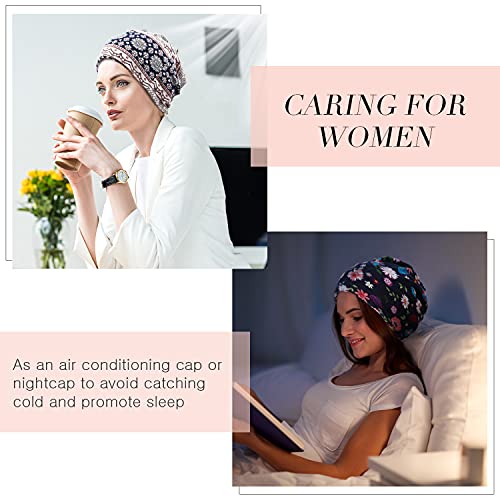 SATINIOR 5 Pieces Women's Slouchy Beanie Chemo Hat Stretch Cancer Head Wraps Sleep Head Scarf for Cancer Patient - color: Multicolor, style: Classic