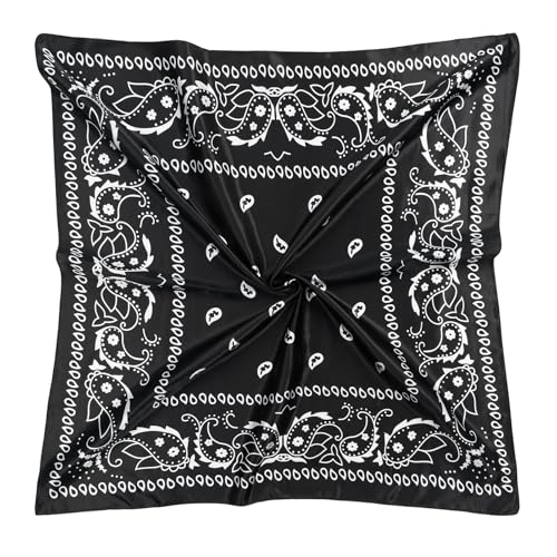 QIUTIMIY 35"x35" Like Silk Head Scarf for Women Satin Feel Large Square Scarf for Hair Wrapping and Sleeping Fashion Bandana - color: (90cm)square Scarf 6