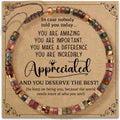 Inspirational Gifts Bracelets for Women: Mothers Day Birthday Gifts for Mom Women Friends Sister - Healing Natural Stone Beads Bracelets Thinking of you Get Well Soon Gift for Women - color: A-D JASPER STONE-APPRECIATED