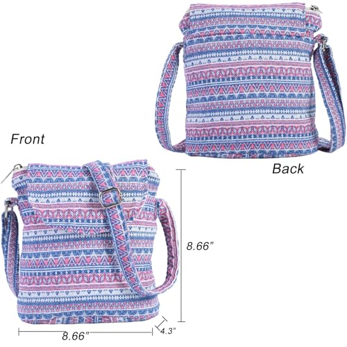Satchel Saddle Pocket Swing pack Bag Collection Messenger Shoulder Bag Travel Purse Wallet - color: Multiple Pattern P