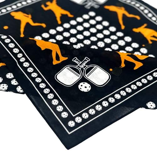 Gift Packaging Bandana for Men Women - 100% Cotton, Paisley, 22x22 In, 1 Pack - Large Bandanna Handkerchief Cowboy Hanky - color: Black Orange White