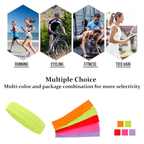 Workout Headbands Non Slip Headband Sport Headbands Sweatbands Elastic Sport Hair Bands for Sports Travel Indoor Fitness Gym - color: solid12