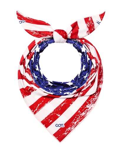 GOT Sports UPF 50+ Cooling Bandana for Men & Women - Thermoregulation, Moisture-Wicking, Sun Protection Bandana Neck Wraps - color: American Flag