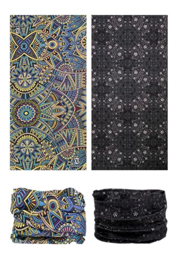 Head Wrap Headwear Headband Bandana Face Mask magic scarf for men & women - color: 12pcs. Boho