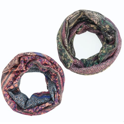 Women's Slouchy Beanie Cap Chemo Headwear Hats Scarf - color: C - Green Blue