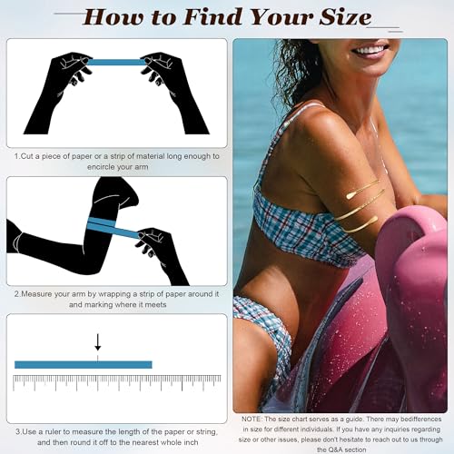 2Pcs Gold Arm Cuff for Women Adjustable Arm Cuff Bracelet Minimalist Open Coil Upper Arm Band Cuff Bangle Set - style: Gold E