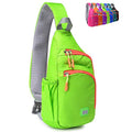 Peicees Small Sling Backpack Waterproof Unisex Shoulder Bag Chest Crossbody Daypack - color: Fluorescent Green, size: Small