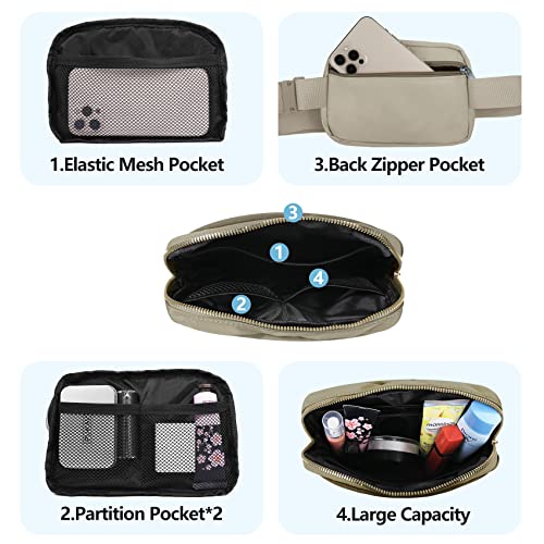 VOROLO Fanny Pack For Women And Men Crossbody Bag Belt Bag with Adjustable Strap Graduation Gifts Wood Grey - color: Wood Grey, style: 1 Pack Fanny Pack