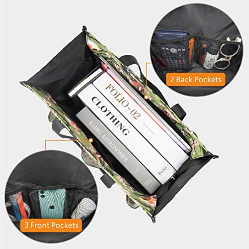 TOPDesign Utility Water Resistant Tote Bag with 13 Pockets, Top Zipper Closure & Thick Bottom Support, for Working Women - color: Bird, size: Large