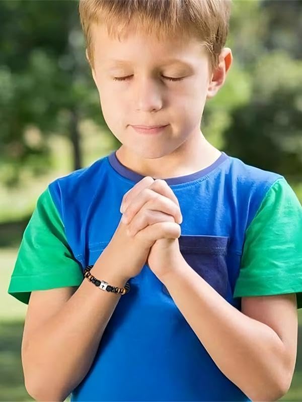 To My Son Bracelet from Mom/Dad Mother Son Bracelet Beads Love You Forever Engraved Bracelets Tiger Eye Protection Bracelets Sobriety Christmas Birthday Jewelry Gifts for Men - color: A:Cross-Son