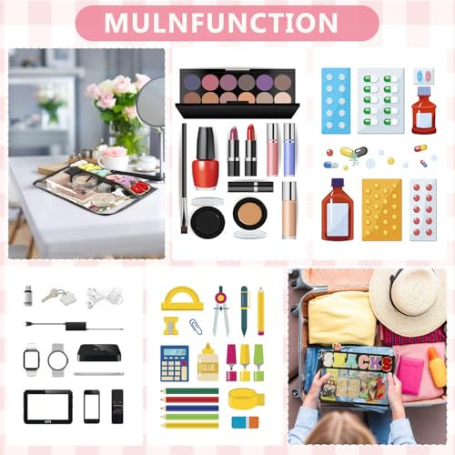 Clear Snack Bag for Travel, Chenille Letter Clear Zipper Snacks Pouch Nylon Cosmetic Bag Makeup Travel Bag for Women - color: Black