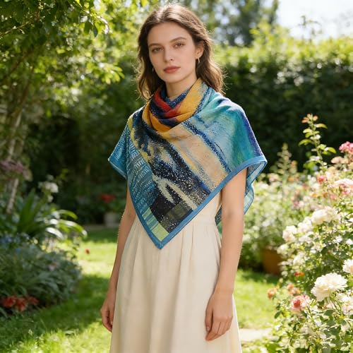 41" Large Square Scarf Hairscarf Fashion Scarves Hair Wrapping Scarfs Night Sleeping Headscarf for Women B06 - color: B0610
