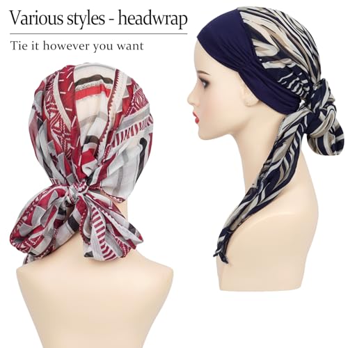 Headwear Turbans for Women - Lightweight Head Scarf for Women's Hair Chiffon Elegant Headwraps Hats - color: Z03
