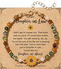 Sunflower Gifts for Women, Gifts for Women Bracelet, Symbol of Positivity Strength and Love, Inspirational Sunshine Jewelry, Birthday Christmas Thank You Gift, Friends Daughter Coworkers - style: Daughter-in-law