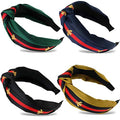 NODG 4 Pieces Knotted Headbands Turban for Women Wide Boho Diademas Para Mujer Womens Hair Knot Gift