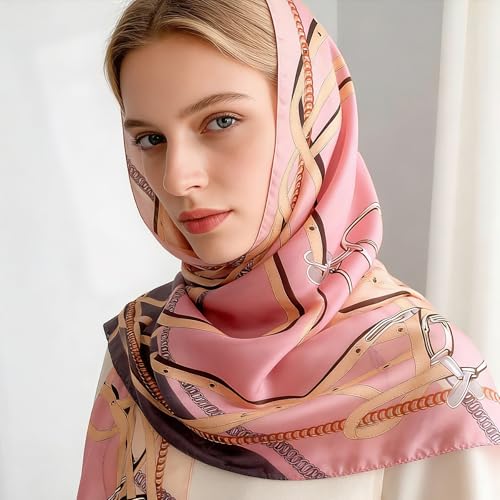 Silk Scarf Mulberry Silk Fashion Scarves Long Lightweight Shawl Wrap … - color: W05