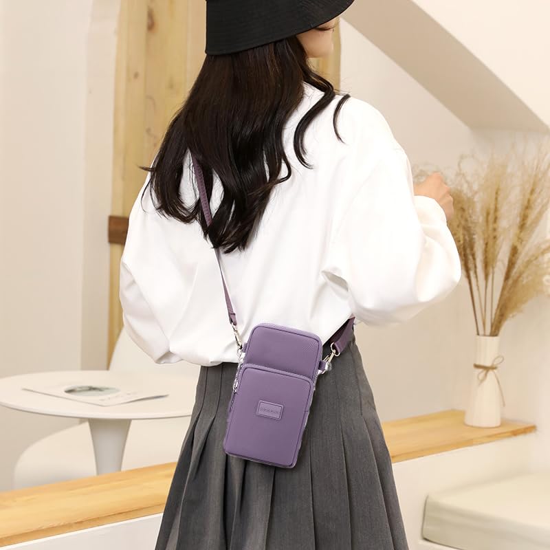 JANKS Small Crossbody Bags for Women Mini Cell Phone Purses Handbag Shoulder Bag - color: E-purple