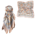 35 Inches Silk Head Scarf-Satin Hair Scarves Silk Bandana Scarf Headscarf for Women's Fashion Scarves - color: Paisley-camel