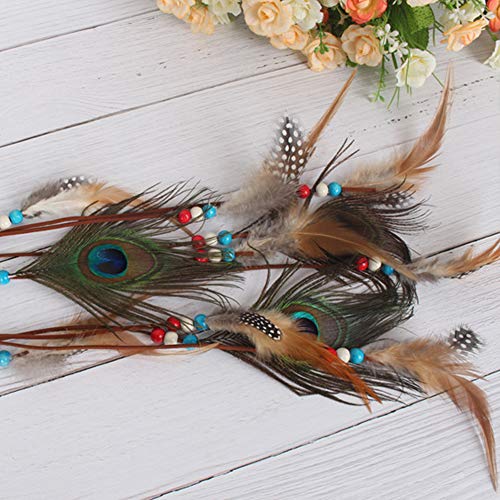 WLBON Halloween Boho Feather Headband Hippie Indian Hair Hoops Bands Tassel Bohemian Headpiece Hairband Women Christmas Wedding Holiday Festival Masquerade Cosplay Dress Up Birthday Party Accessories - color: Dreamcatcher