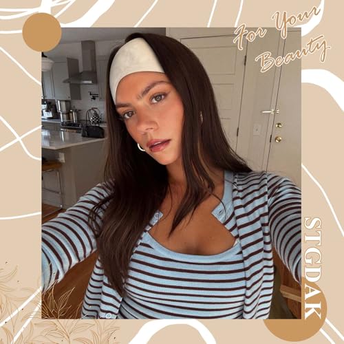 Head Bands For Women's Hair Band Wide Headband Red Yellow Khaki Head Wraps Non Slip Turban Knotted Sweatband Stretchy Headband For Women Girls Fashion Hair Accessories 3 Pcs - color: Style 151