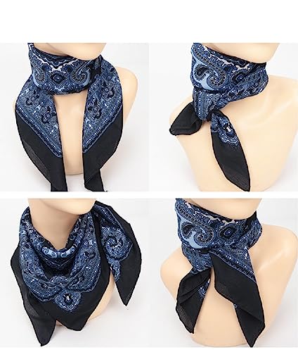 K-Elewon 27.5” Women Medium Square Scarf Head Scarf- 2PCS Neck Scarf Hair Scarf Head Sleeping Wraps Scarfs for Women H07 - color: Se06(2pcs)