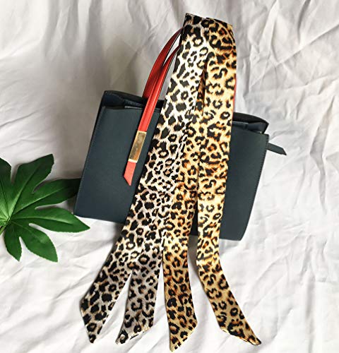 kcctoo 2/6/10Pack Scarf Bags for Women Handbag Scarfs Band Hair Neck Scarves Fashion Gifts - color: 2pcs Leopard Print Scarf