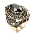 Women Ring - 32mm Turkish Style Gemstone Women Jewelry J0769 - color: Black