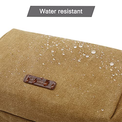 BAGSMART Toiletry Bag for Men, Canvas Travel Toiletry Organizer Dopp Kit Water-resistant Shaving Bag for Toiletries Accessories,Khaki-Large - color: Khaki, size: Large