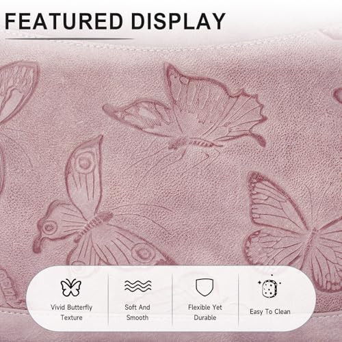 KITEVIUN Crossbody Bags for Women Trendy, Vegan Leather Medium Butterfly Hobo Purse, Women's Shoulder Handbags - color: 05-purple