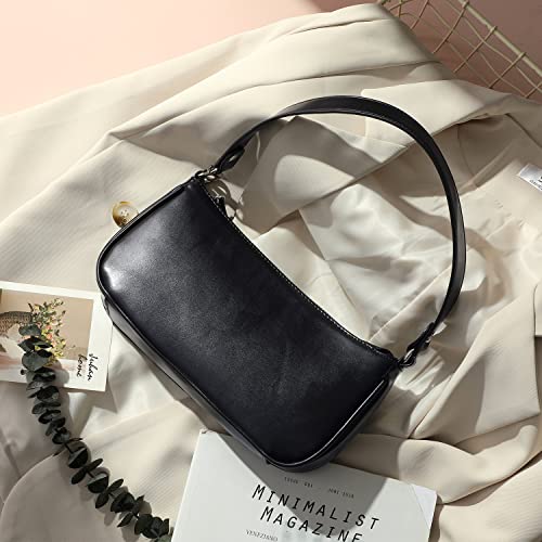 Loiral Small Purse for Women, Retro Classic Tote HandBag Shoulder Bags Clutch Purse - color: 1 Black L