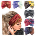 DRESHOW 6 Pack Extra Wide Headbands for Women Large Turban Headband Boho Head Wrap Elastic Hairbands Hair Twisted Knot Hair Accessories - color: 6 Pack: Fantasy Color
